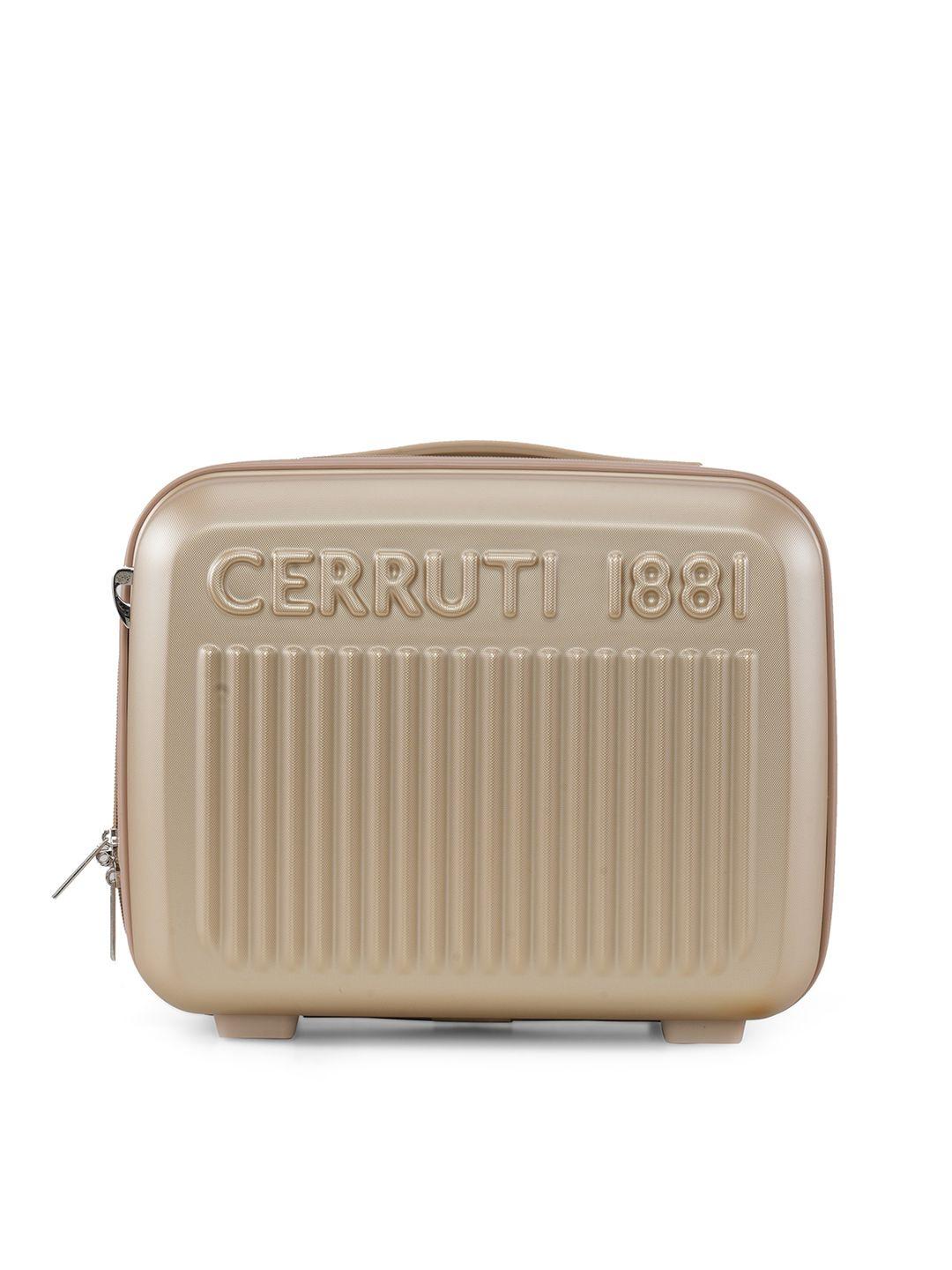 cerruti self-striped abs vanity bag travel accessory