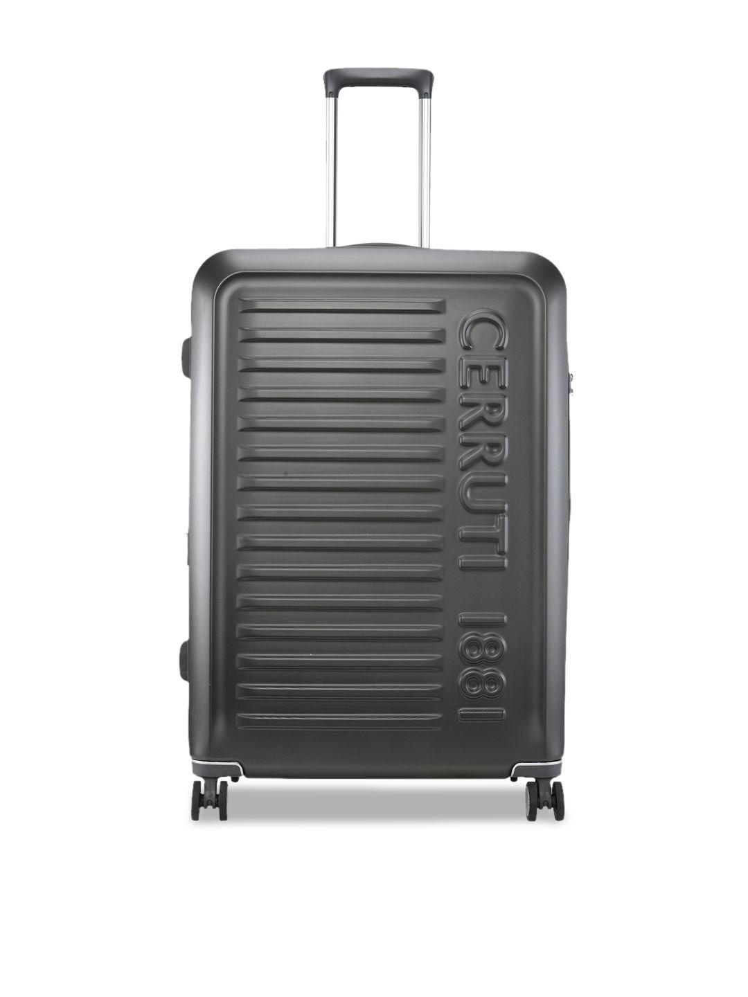 cerruti textured hard-sided large trolley suitcase