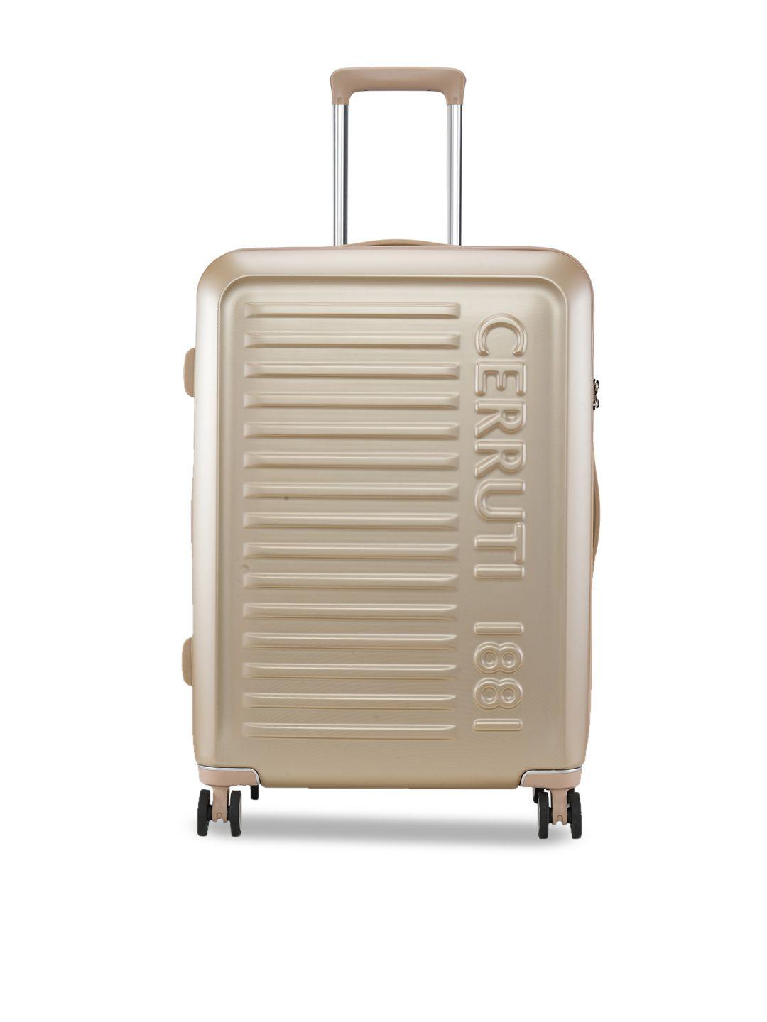 cerruti textured hard-sided medium water-resistant abs trolley suitcase