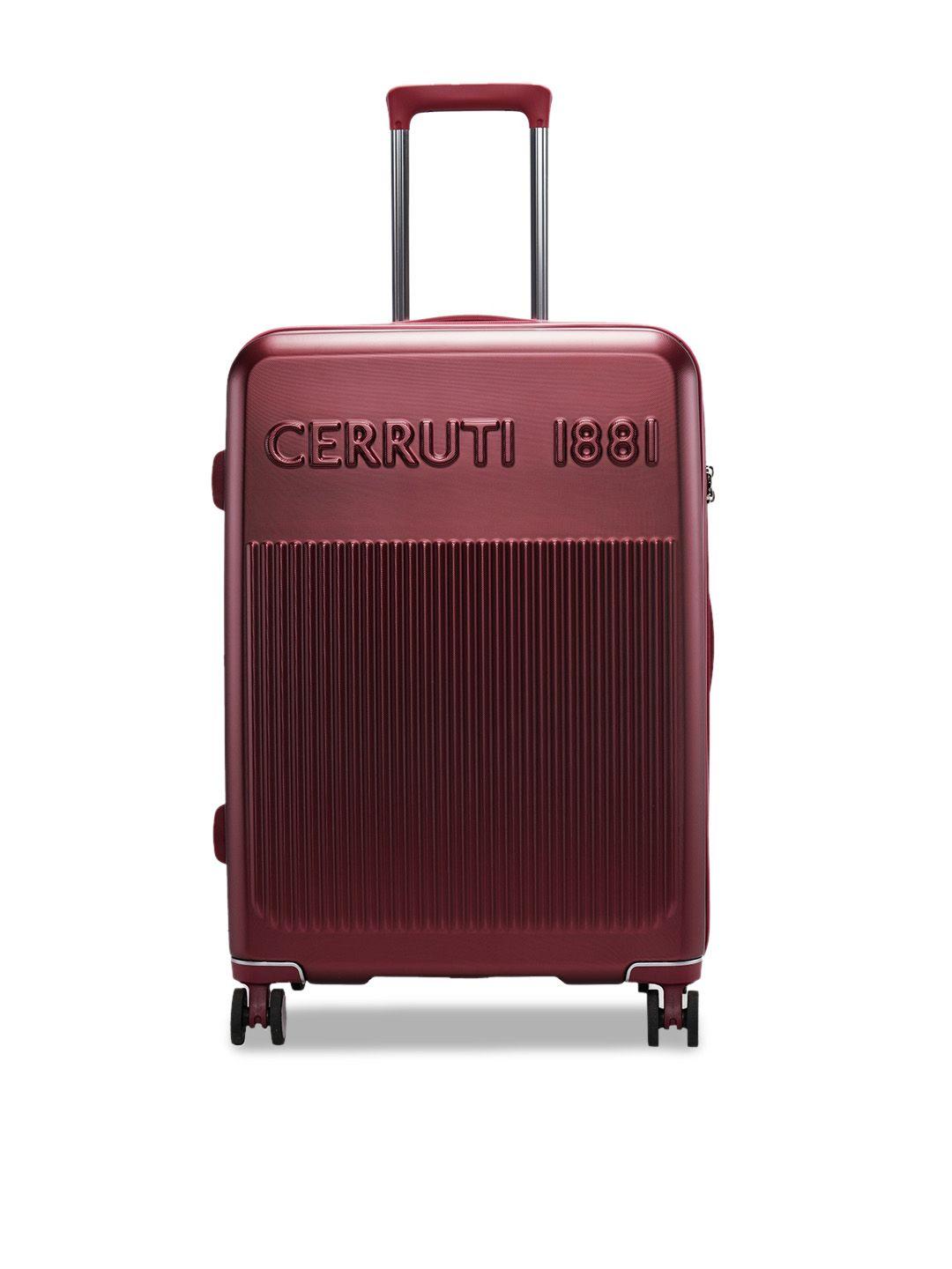 cerruti textured hard-sided medium water-resistant abs trolley suitcase
