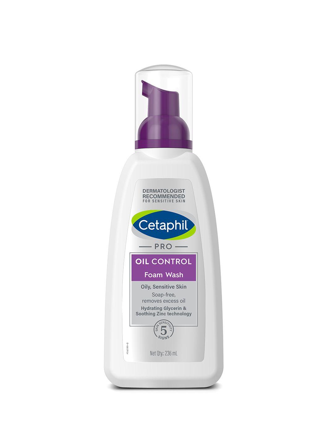 cetaphil pro oil control soap-free foam face wash for oily & sensitive skin - 236 ml