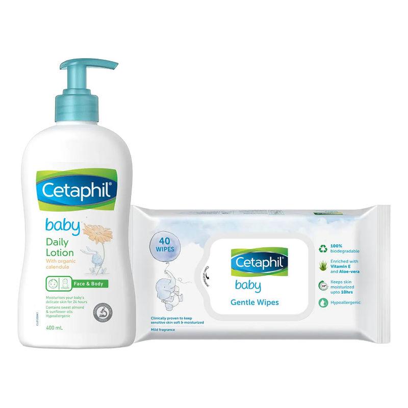 cetaphil baby lotion & baby wipes combo