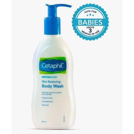 cetaphil restoraderm skin restoring body wash (295 ml)