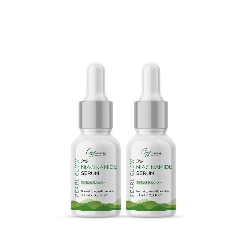 cgg cosmetics 2% niacinamide serum - 5x spot reduction - pack of 2