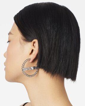chain hoop earrings