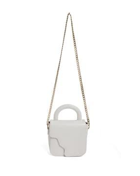 chained sling bag with top handle