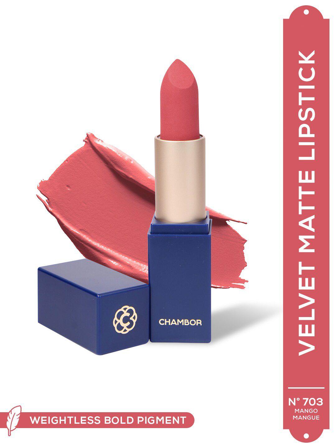 chambor colour studio weightless velvet matte lipstick 4 g - mango mangue n703
