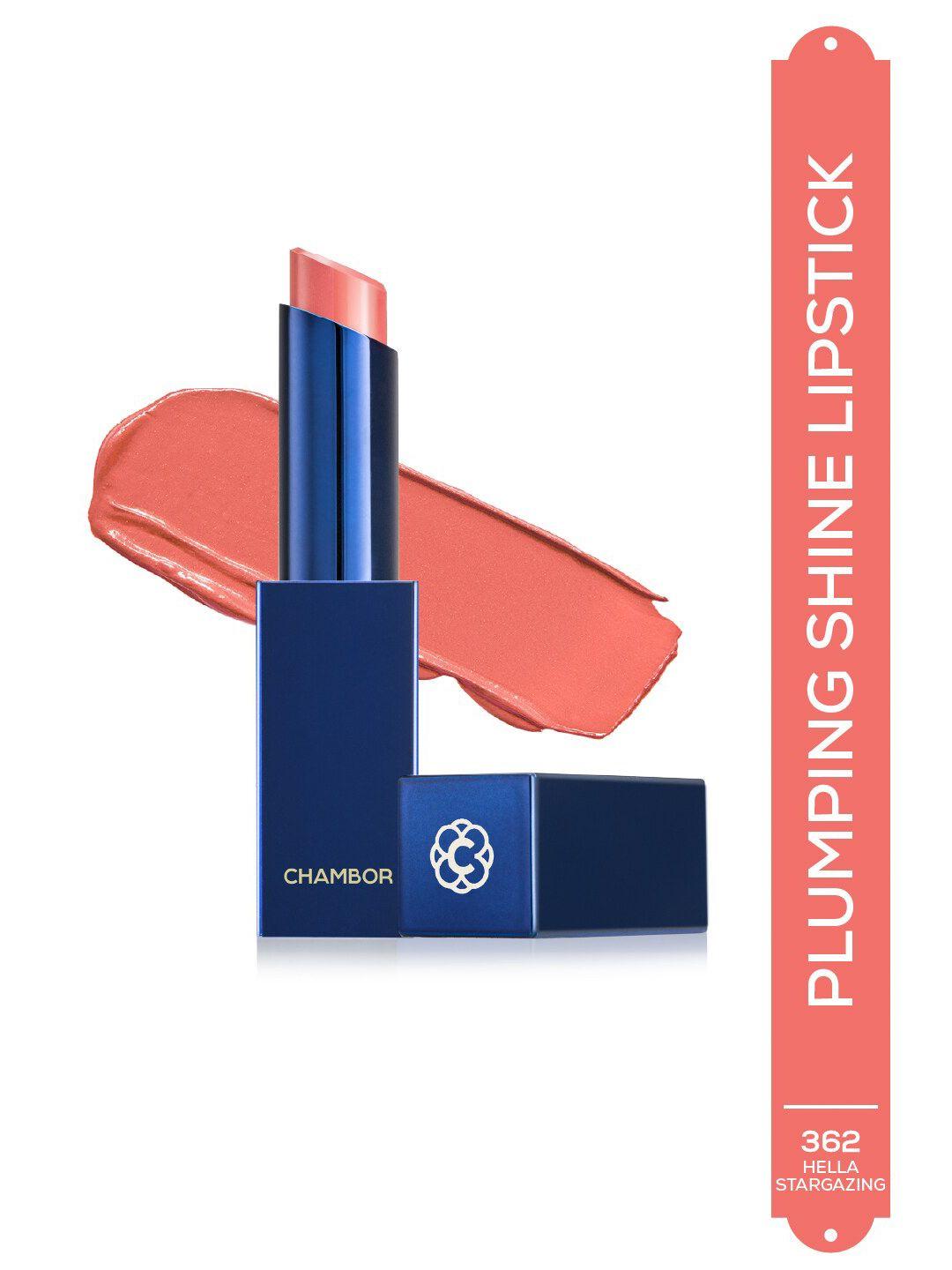 chambor tres shine plump long-lasting lipstick with shea butter - hella stargazing 362