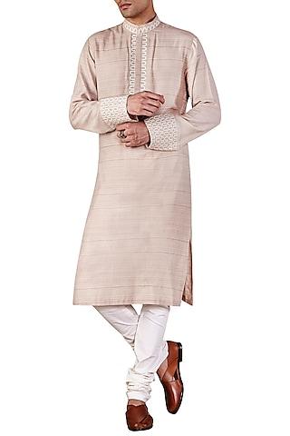 champagne gold long embroidered kurta