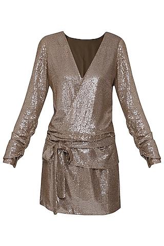 champagne sequins dress