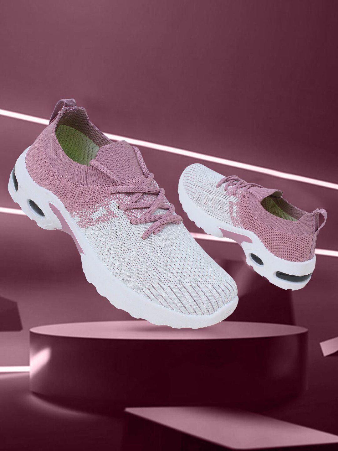 champs-women-purple-&-white-mesh-running-non-marking-shoes