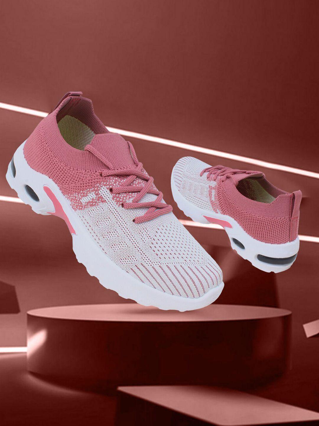 champs-women-white-&-red-mesh-running-non-marking-shoes