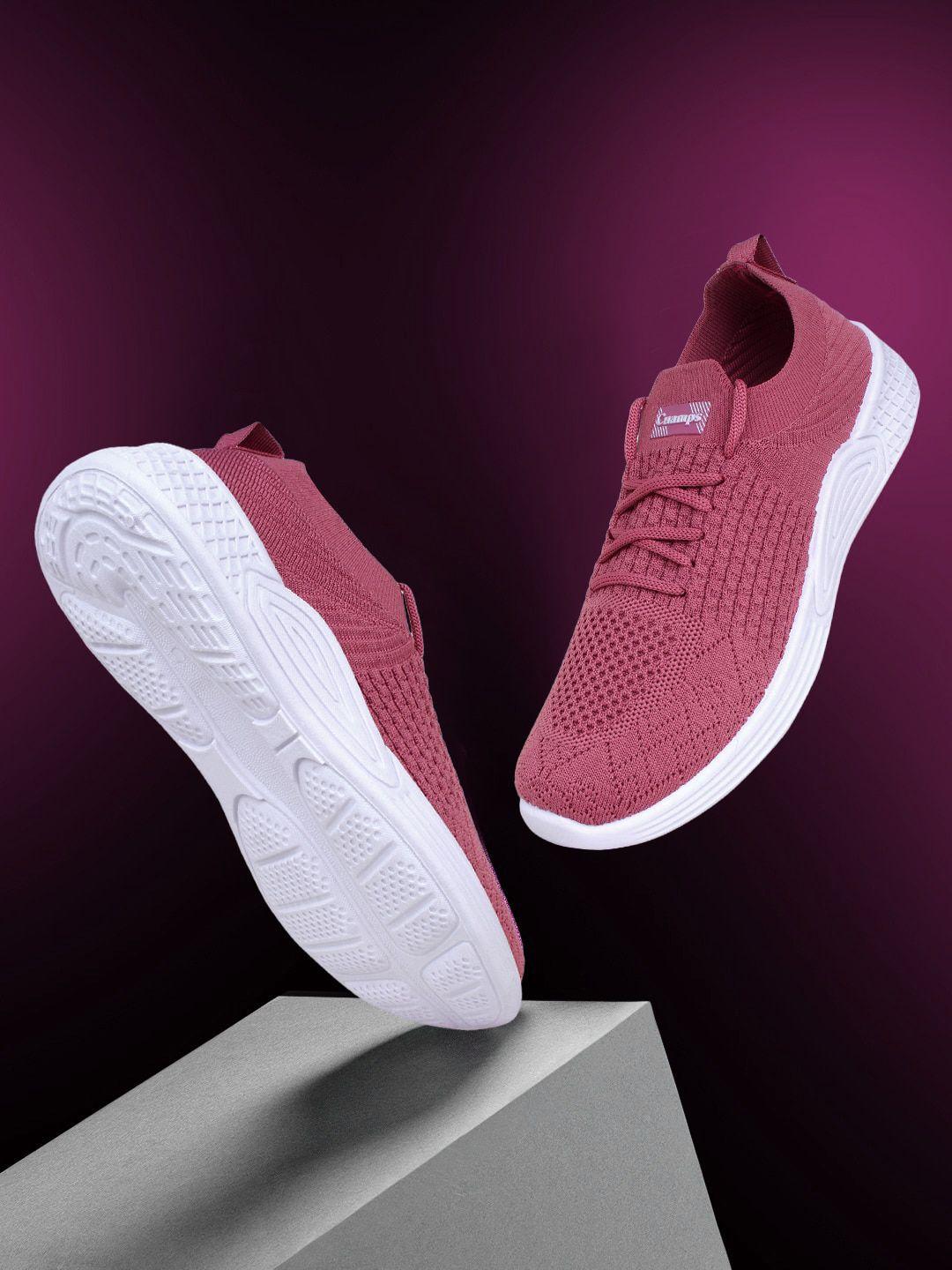 champs women pink woven design sneakers