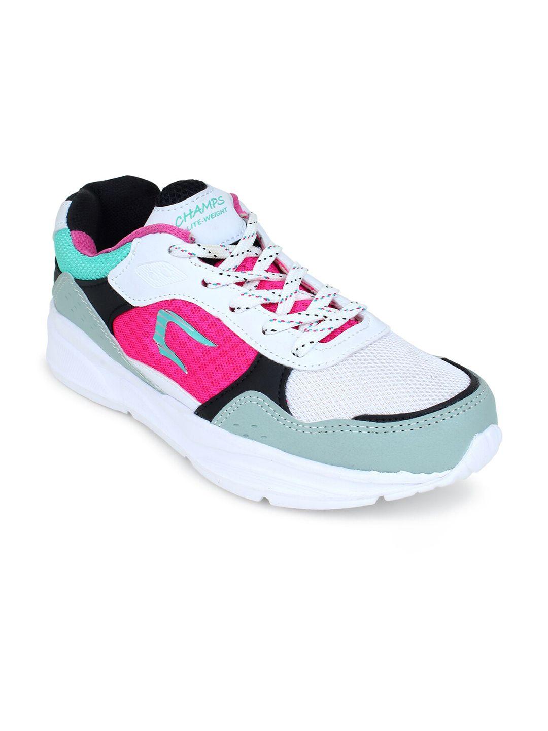 champs women white mesh running shoes