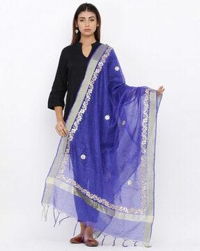 chanderi cotton gota patti work dupatta