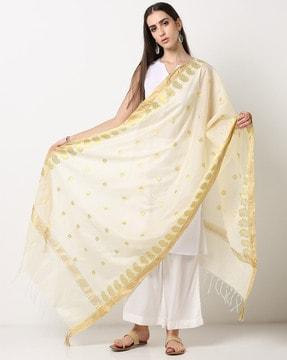 chanderi dupatta with zari