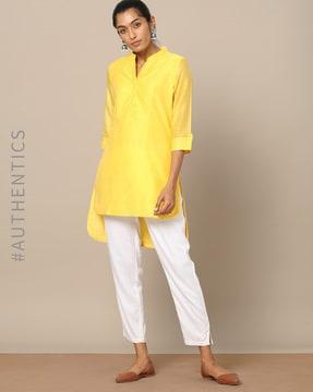 chanderi high-low tunic