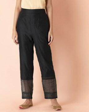 chanderi relaxed fit pants