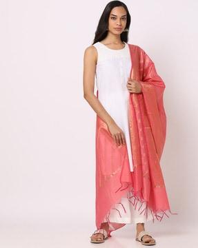 chanderi striped jacquard dupatta