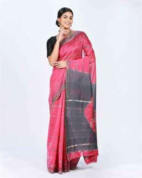 chanderi tie & dye saree