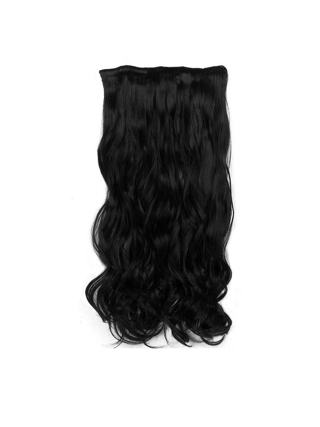 chanderkash 6-pieces14-clips curly full head hair extension - black