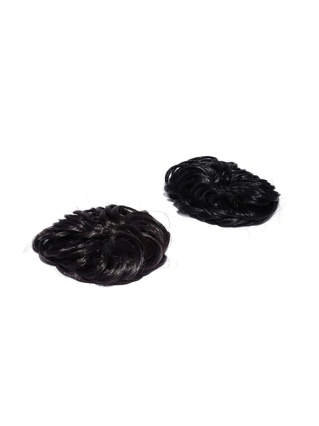 chanderkash set of 2 large bun nylon and synthetic hair extensions