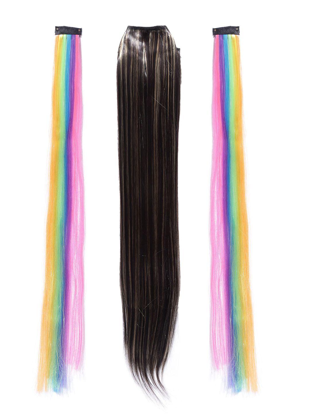 chanderkash women set of 3 straight hair extension & fringe extensions