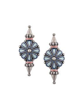 chandrika enamel flower studs with spikes