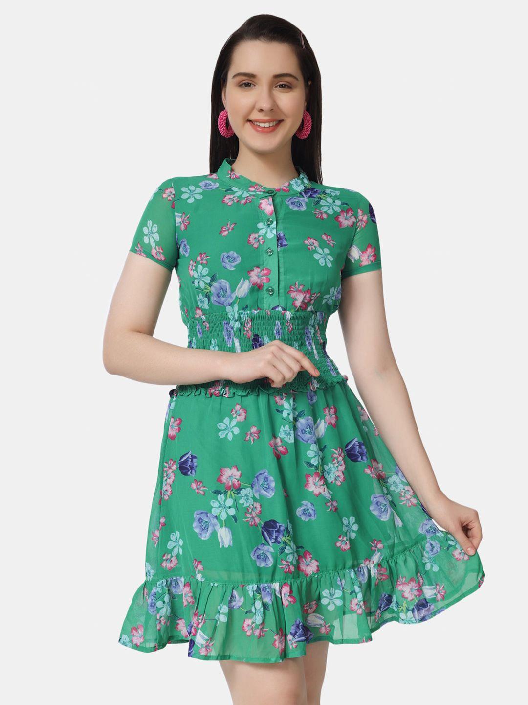 chanira la parezza green floral dress