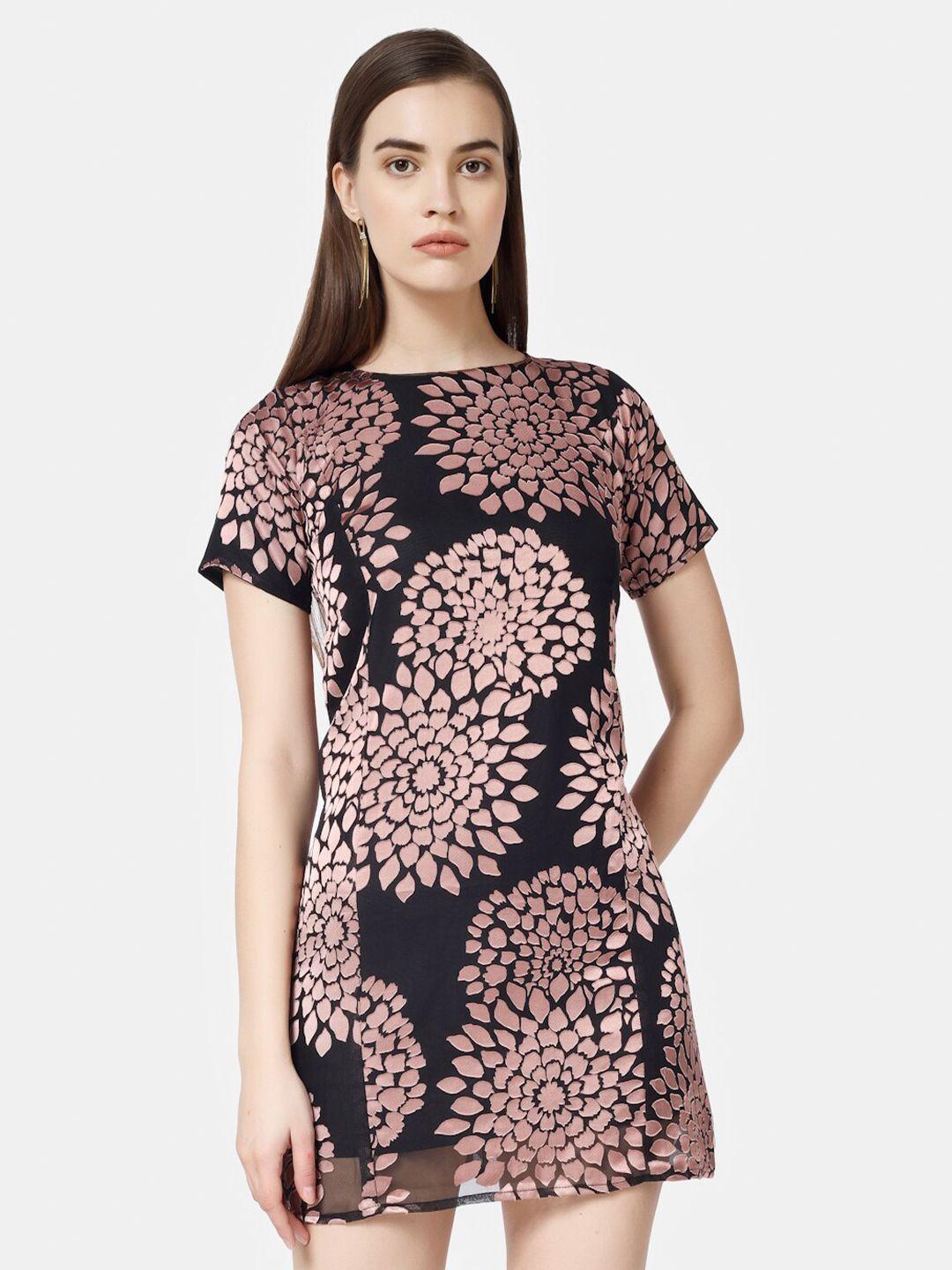 chanira la parezza printed floral sheath mini dress