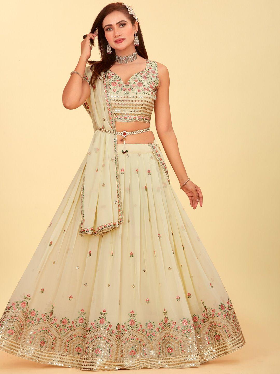 chansi embroidered ready to wear lehenga & blouse with dupatta