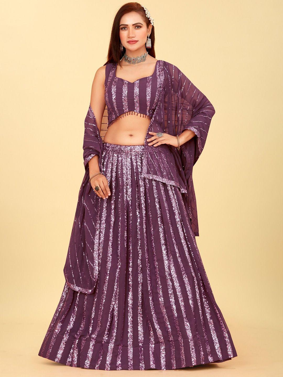 chansi embellished sequinned ready to wear lehenga & blouse with dupatta