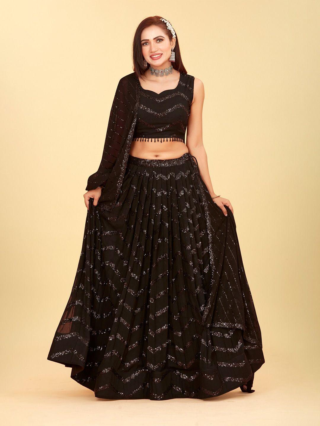 chansi embellished sequinned ready to wear lehenga & blouse with dupatta