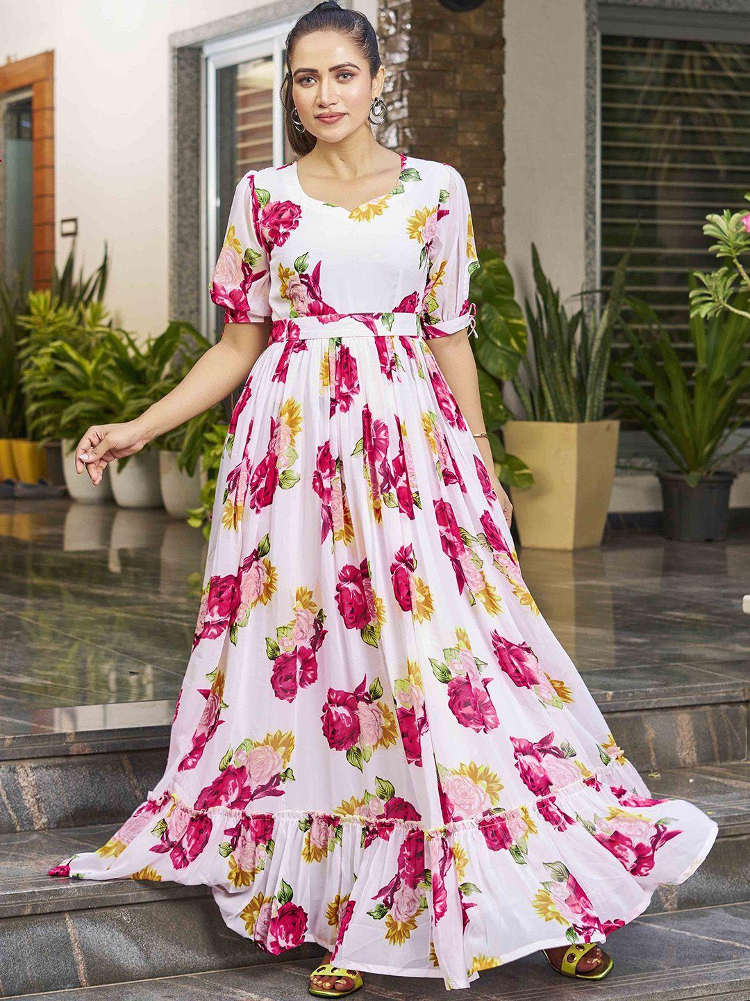 chansi floral printed gown ethnic dress