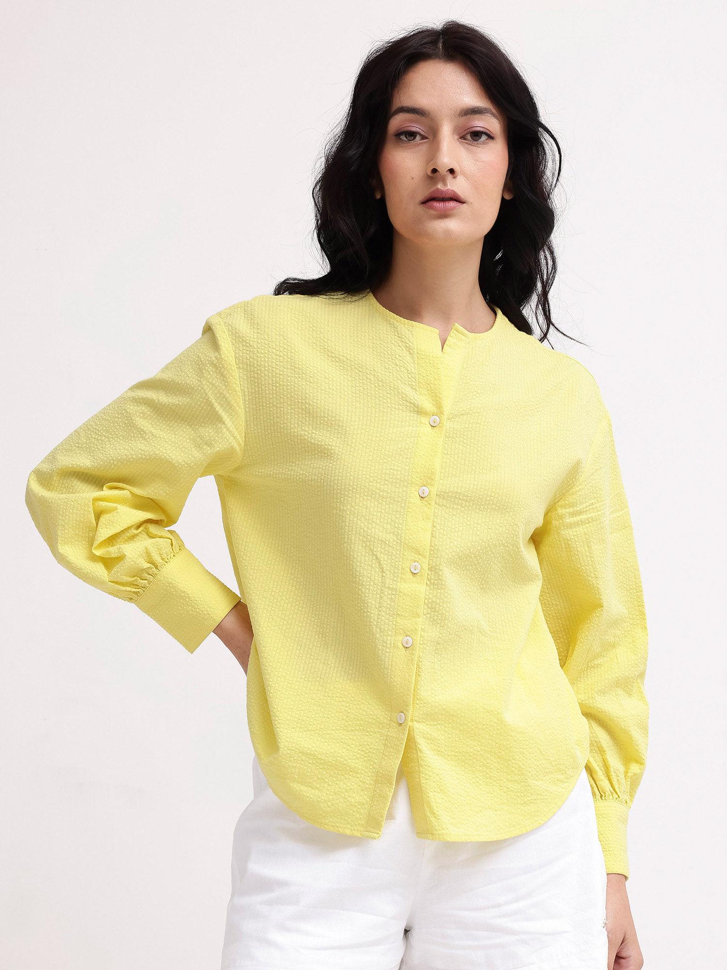 chantreyo yellow regular fit top