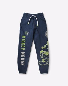 char printed joggers with elasticated waist