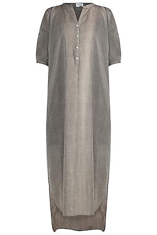 charcoal grey high-low tunic dress