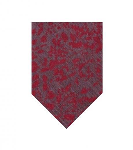 charcoal red molten botanic tie