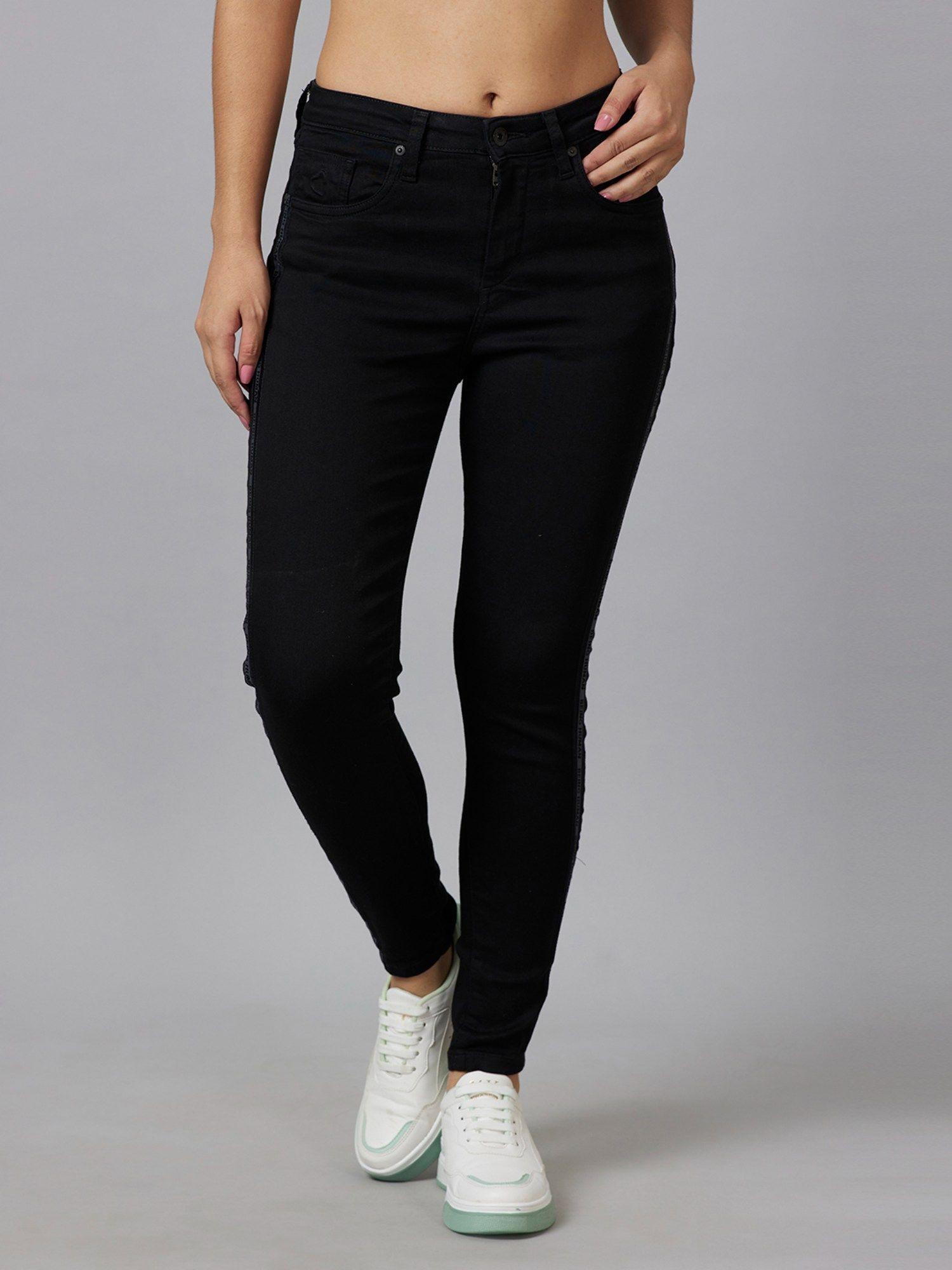 charcoal black womens denim jeans