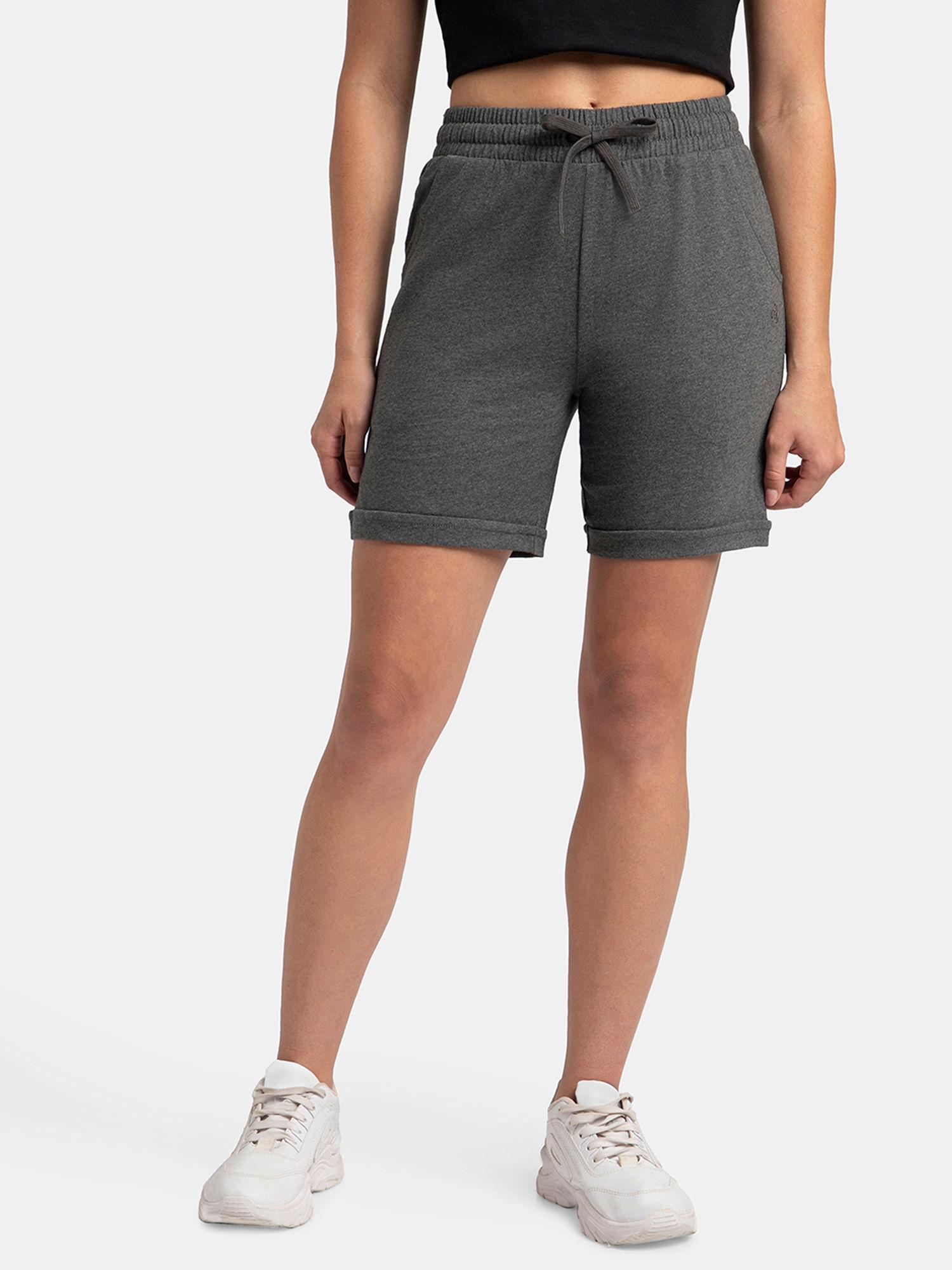 charcoal melange shorts - style number - aw23