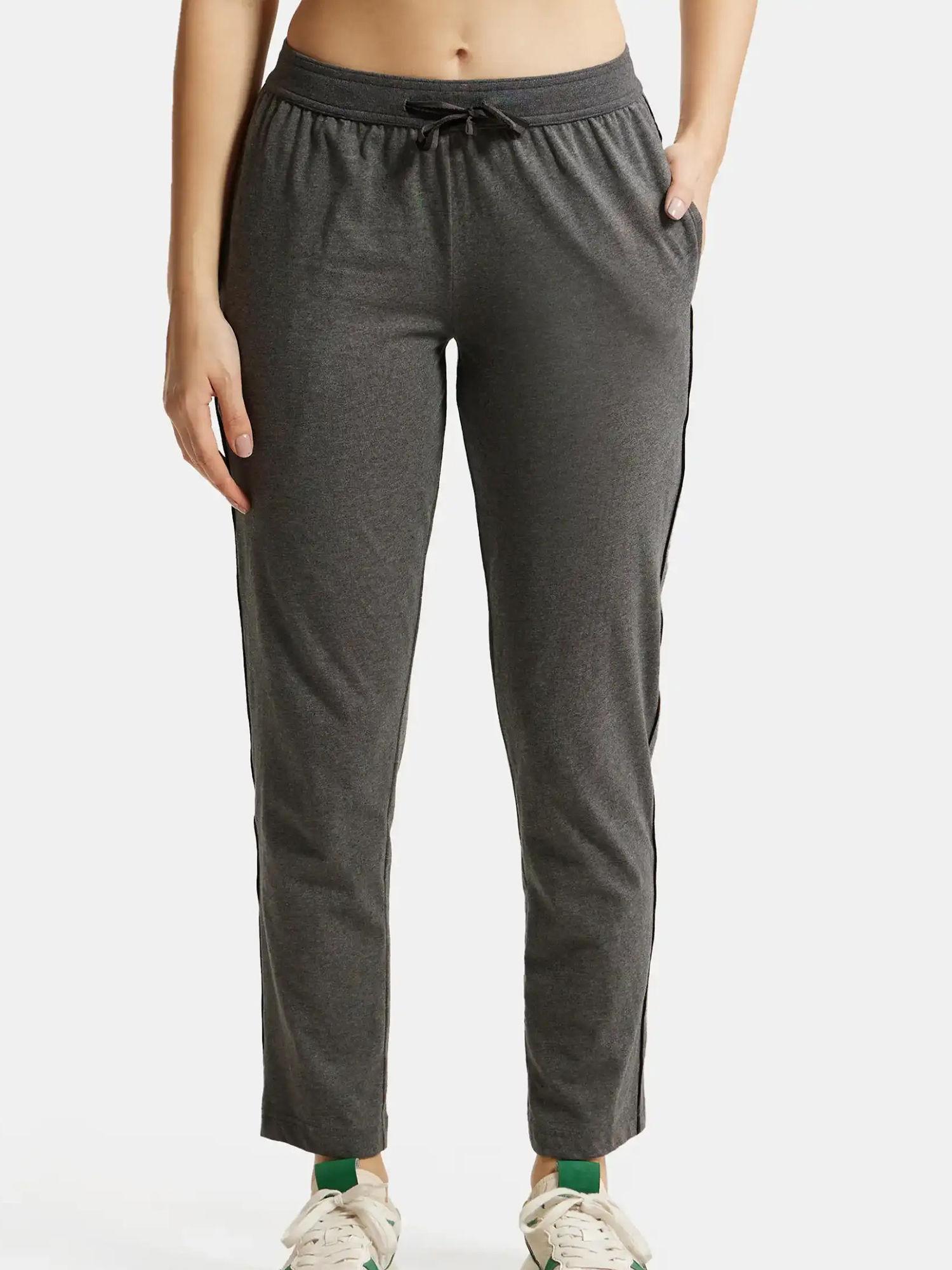 charcoal melange track pant