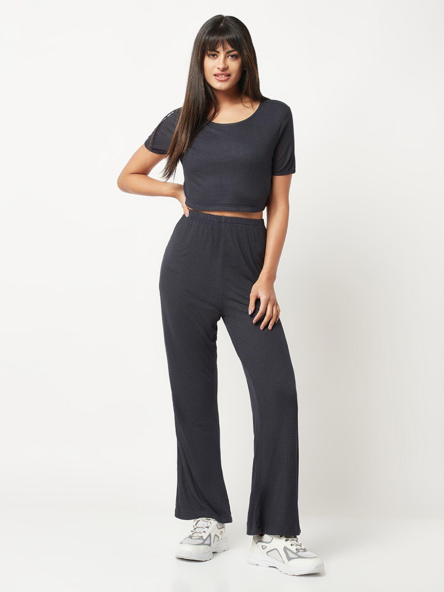 charcoal solid co-ord (set of 2)