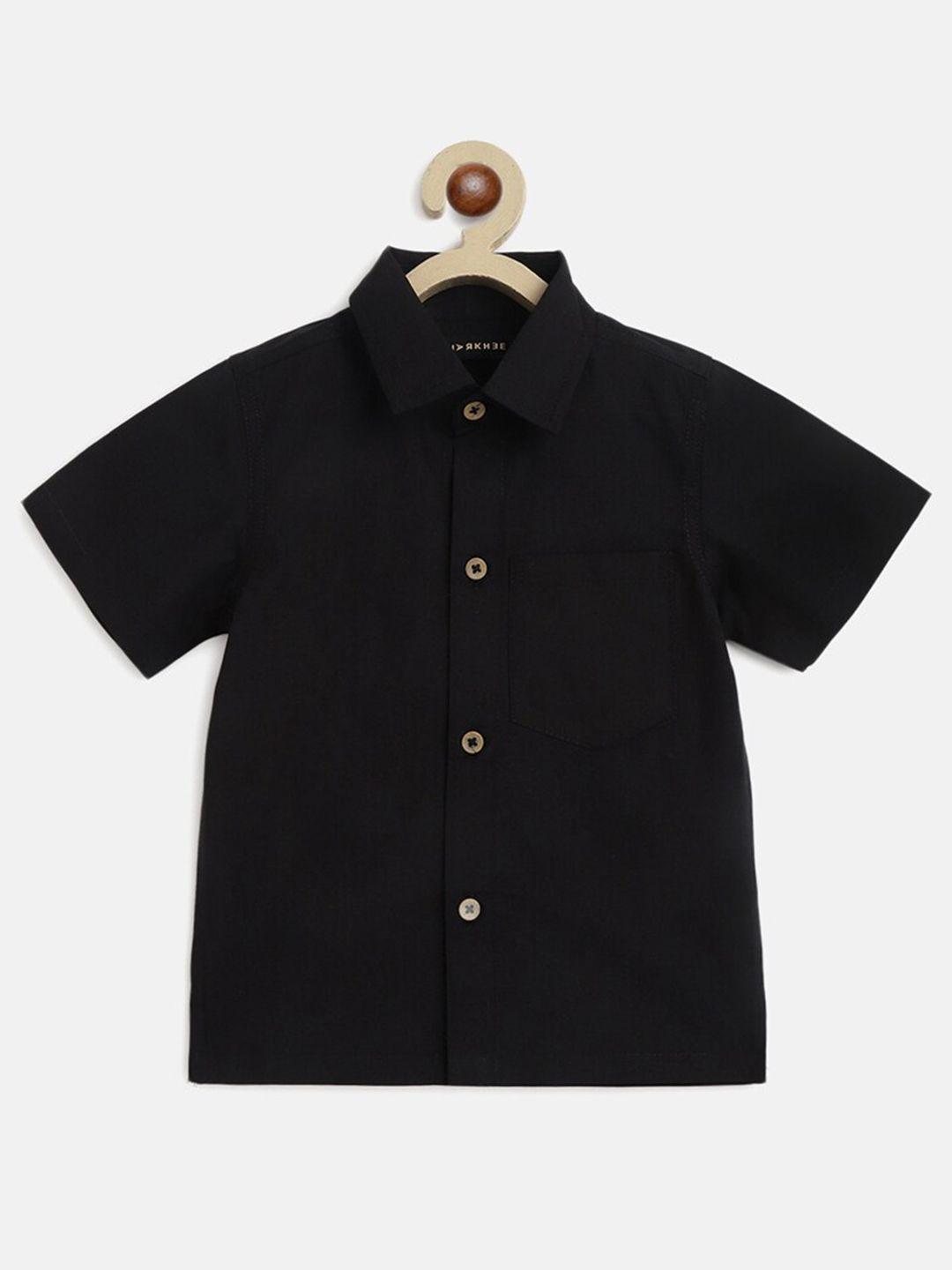 charkhee boys smart opaque semiformal cotton shirt