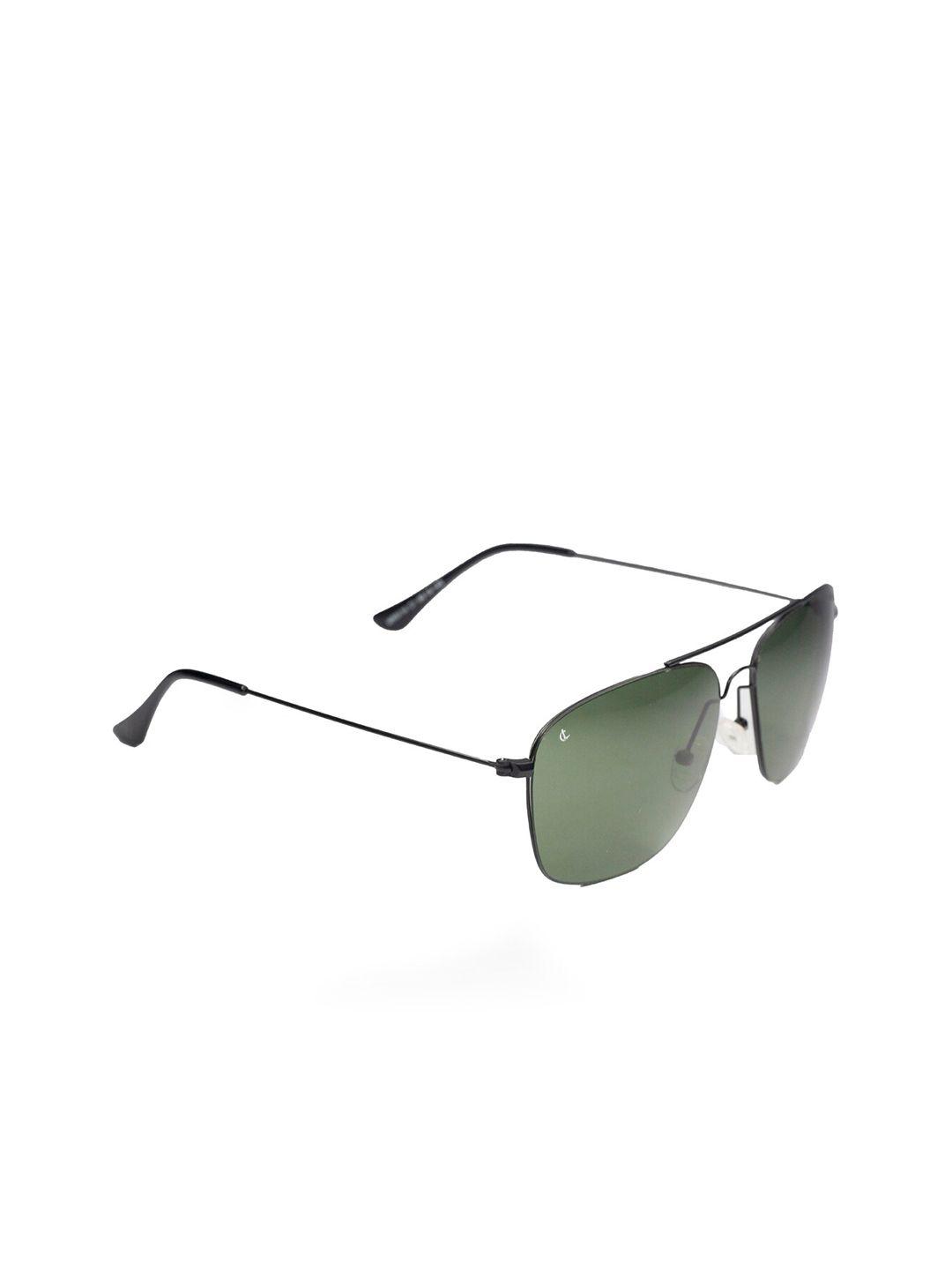 charles london adult green lens & black square sunglasses mr 9114 c1 60