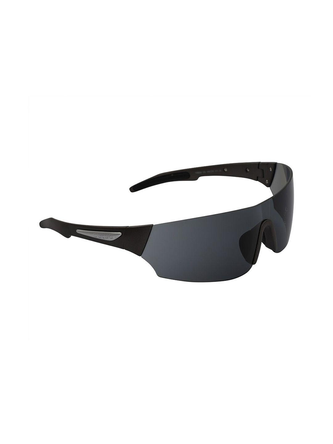 charles london men grey lens & black sports sunglasses with uv protected lens tr830 c3 s