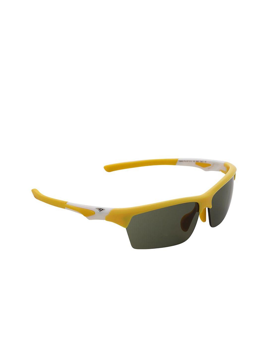 charles london men grey lens & yellow sports sunglasses with uv protected lens