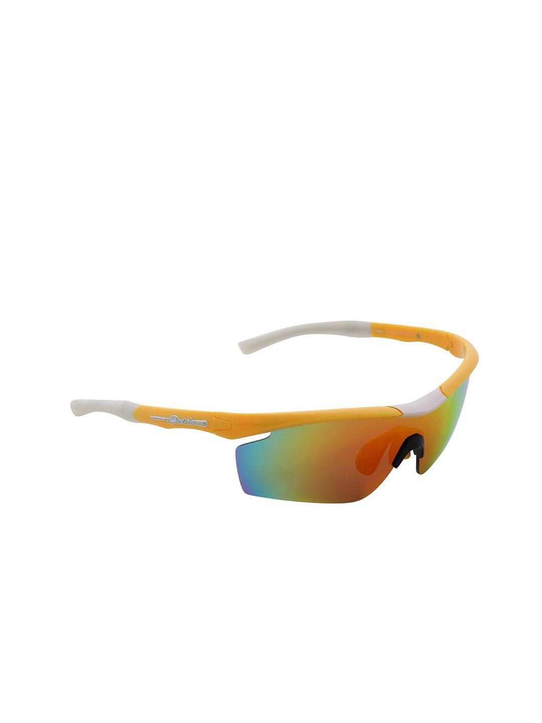 charles london men orange lens sports sunglasses with uv protected lens