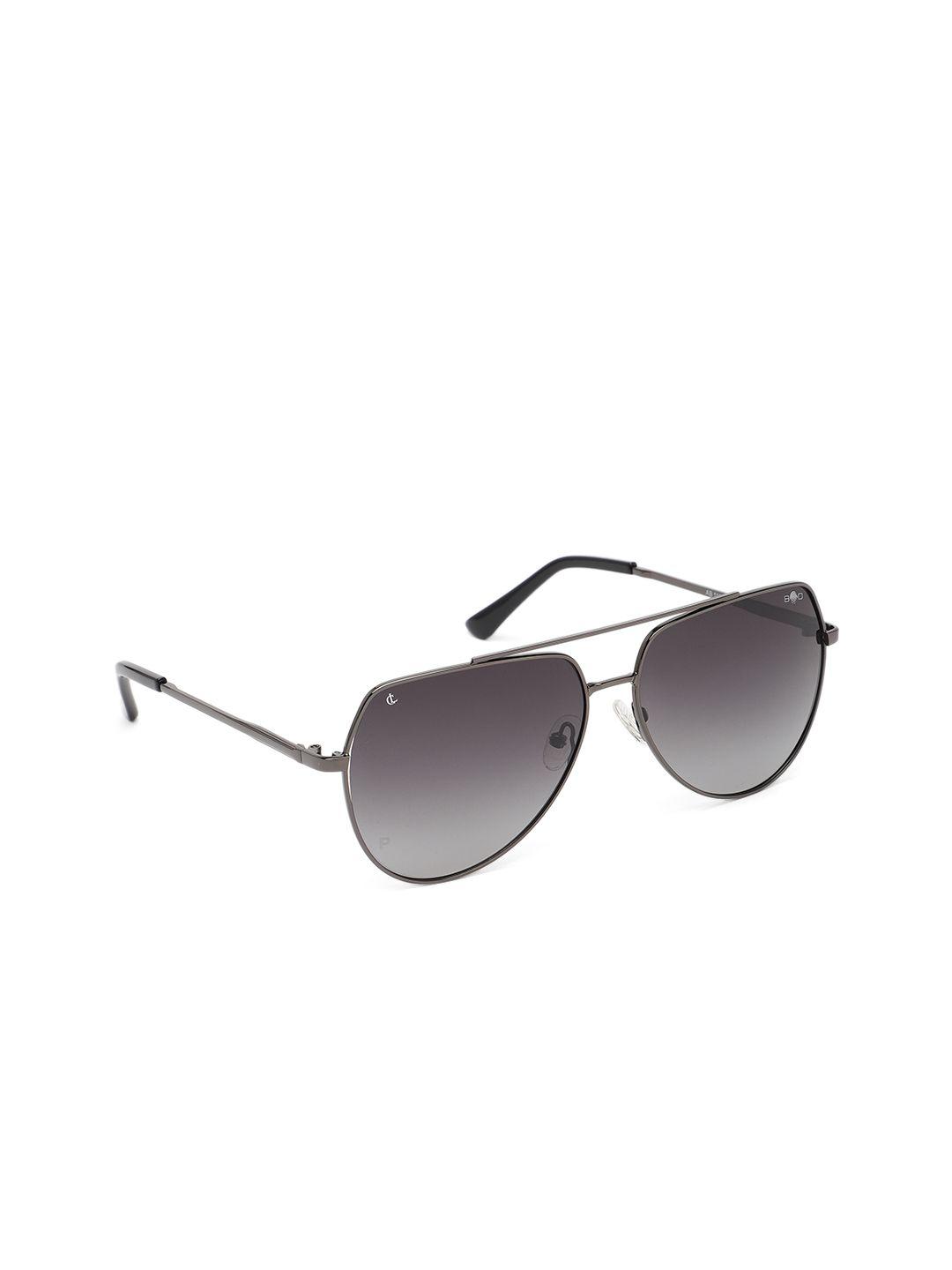 charles london unisex grey lens & black aviator sunglasses ab 1107 c5 60 s