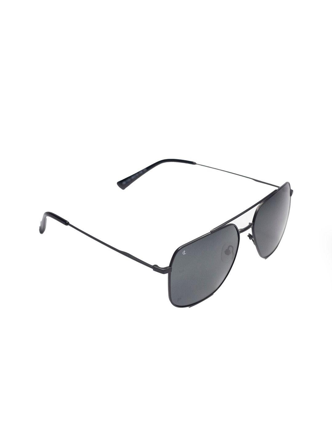 charles london unisex grey lens & black square sunglasses ab 1103 c4 58 s