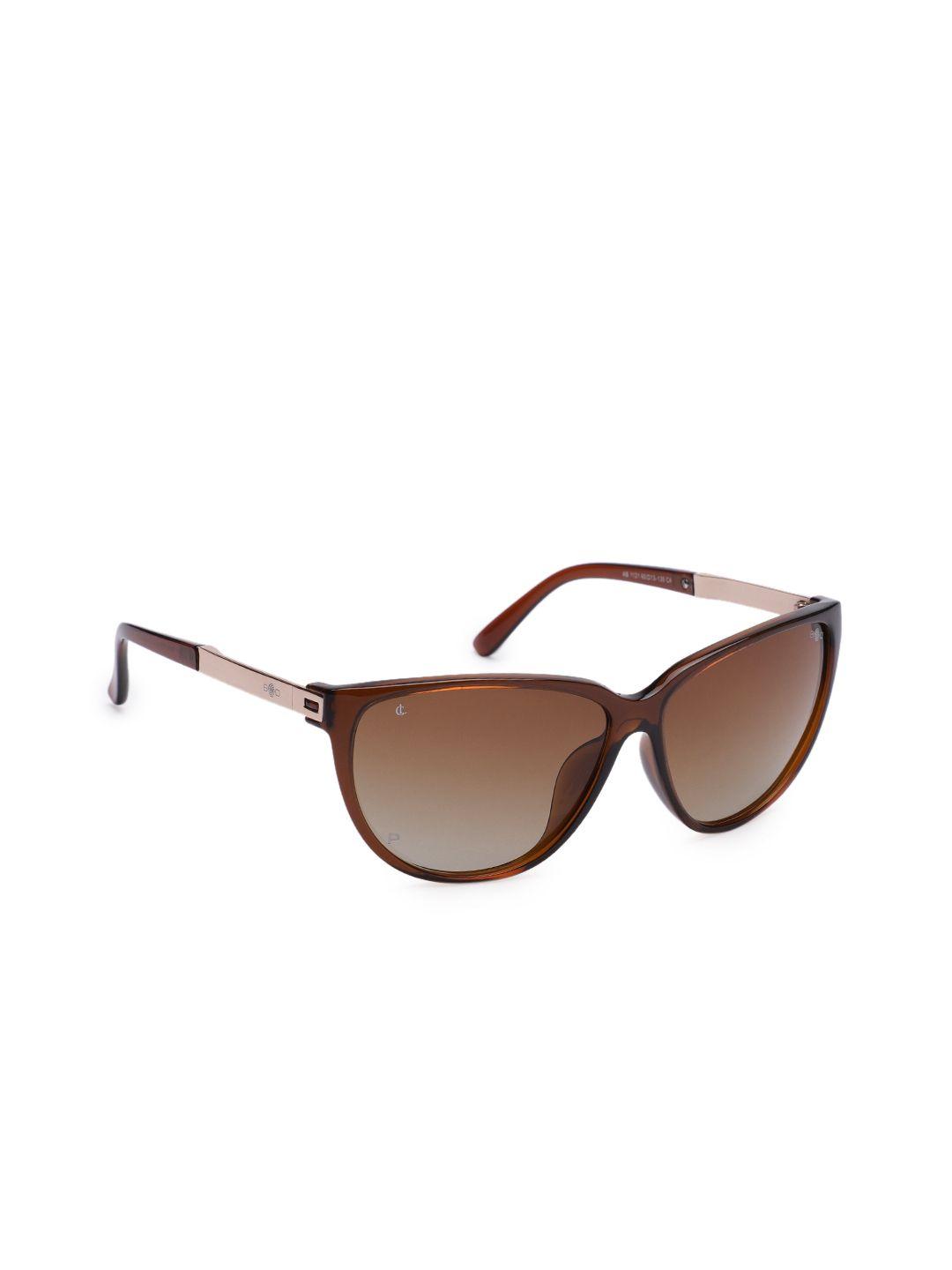 charles london women brown lens & brown cateye sunglasses - ab 1121 c4 60 s